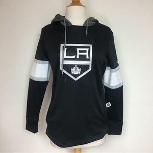 Adidas NHL National Hockey League LA Kings Black Hooded Fleece Sweatshirt Size S